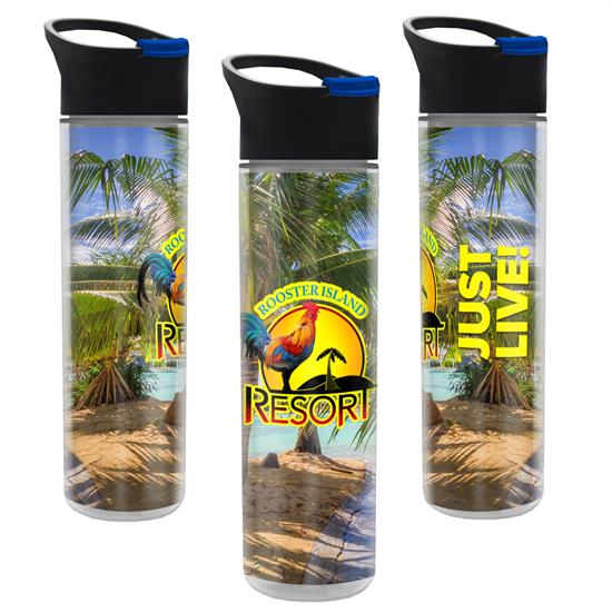 ITB16PINS - Full Color Wrap 16 oz. Insulated Bottle with Pop up Sip Lid